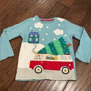 Mini Boden Christmas applique shirt